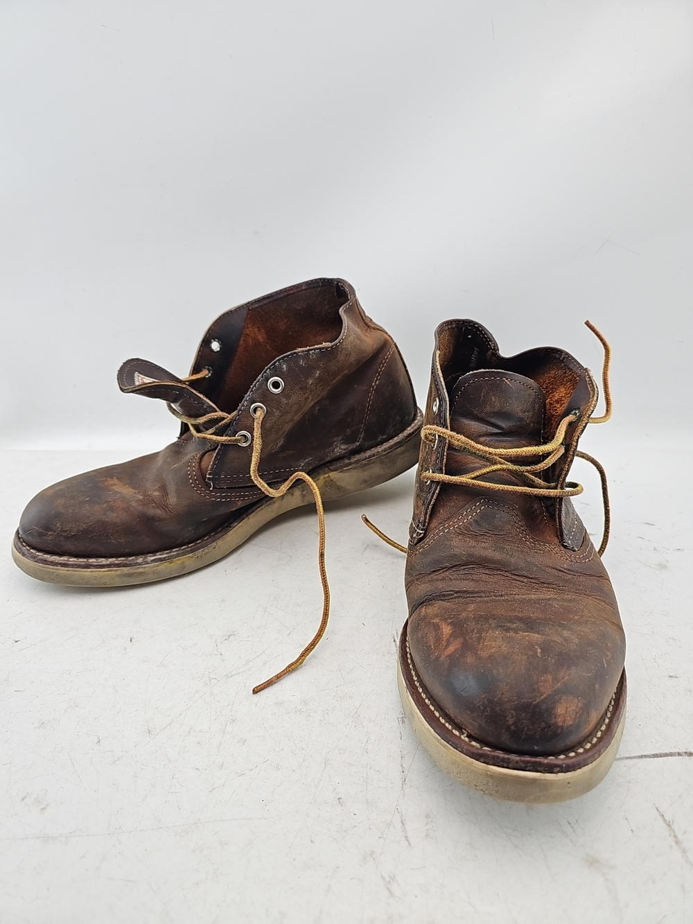 Red Wing Distressed Brown Leather Chukka Boots